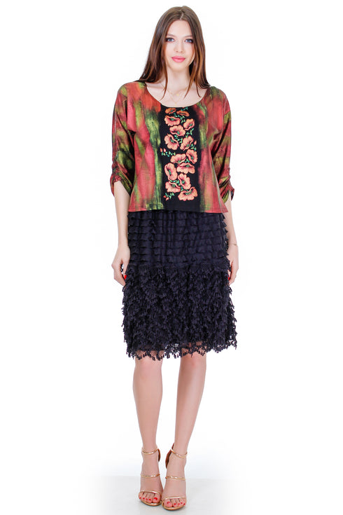 Fusta jerse si dantela  Liza Panait Liza Panait Online Boutique